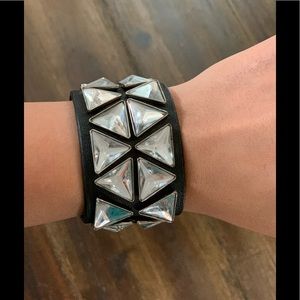 Juicy Couture pyramid stud leather cuff